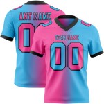 Rosa-Schwarz Mesh Gradient Fußball Sky Fashion Custom Authentic Blau Jersey Rosa-Schwarz Mesh Gradient Fußball Sky Fashion Custom Authentic Blau Jersey