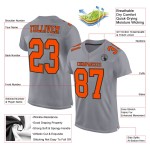Mesh Authentic Graues Custom Orange-Schwarzes Fußballtrikot Mesh Authentic Graues Custom Orange-Schwarzes Fußballtrikot