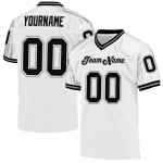 Authentic Mesh Custom Jersey Throwback Football Schwarz-Grau Weiß Authentic Mesh Custom Jersey Throwback Football Schwarz-Grau Weiß