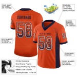 Orange Fashion Drift Mesh Custom Jersey Marineblau-Weiß Fußball Orange Fashion Drift Mesh Custom Jersey Marineblau-Weiß Fußball