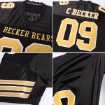 Mesh-Trikot Gold-Weiß Schwarz Custom Authentic Football Mesh-Trikot Gold-Weiß Schwarz Custom Authentic Football
