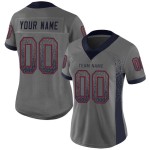 Jersey Fashion Grau Custom Mesh Drift Football Marineblau-Rot Jersey Fashion Grau Custom Mesh Drift Football Marineblau-Rot