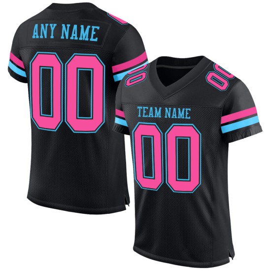 Fußball Mesh Blau Schwarz Pink-Sky Custom Jersey Authentic Fußball Mesh Blau Schwarz Pink-Sky Custom Jersey Authentic