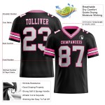 Mesh Schwarz Weiß-Pink Custom Authentic Fußballtrikot Mesh Schwarz Weiß-Pink Custom Authentic Fußballtrikot