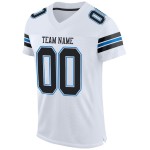 Fußball Custom Mesh Authentic Black-Panther Weiß Blau Trikot Fußball Custom Mesh Authentic Black-Panther Weiß Blau Trikot