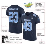 Leichtes Trikot Navy Football Custom Blau-Weiß Mesh Authentic Leichtes Trikot Navy Football Custom Blau-Weiß Mesh Authentic