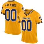 Fußballtrikot Throwback Mesh Custom Navy-Weiß Authentic Gold Fußballtrikot Throwback Mesh Custom Navy-Weiß Authentic Gold