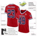 Mesh Authentic Red Custom Navy-Weiß Fußballtrikot Throwback Mesh Authentic Red Custom Navy-Weiß Fußballtrikot Throwback