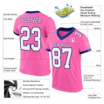 Fußballtrikot Custom Mesh Authentic Weiß-Royal Pink Fußballtrikot Custom Mesh Authentic Weiß-Royal Pink