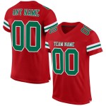 Authentisches grün-weißes Custom Mesh Kelly Football Trikot Rot Authentisches grün-weißes Custom Mesh Kelly Football Trikot Rot