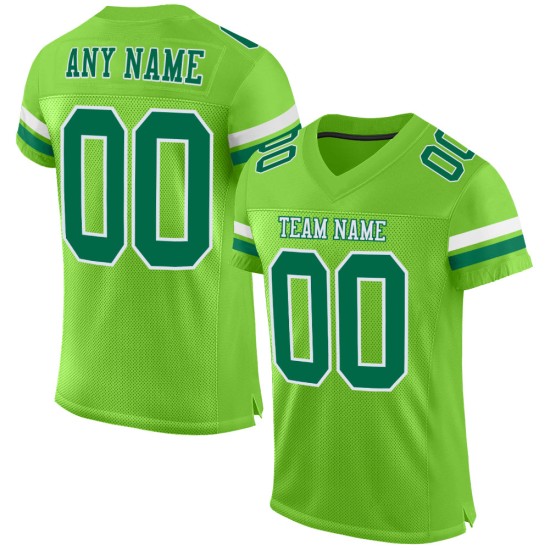 Football Neon Authentic Trikot Kelly Mesh Custom Grün-Weiß Grün Football Neon Authentic Trikot Kelly Mesh Custom Grün-Weiß Grün