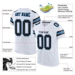 Fußball Custom Mesh Authentic Black-Panther Weiß Blau Trikot Fußball Custom Mesh Authentic Black-Panther Weiß Blau Trikot