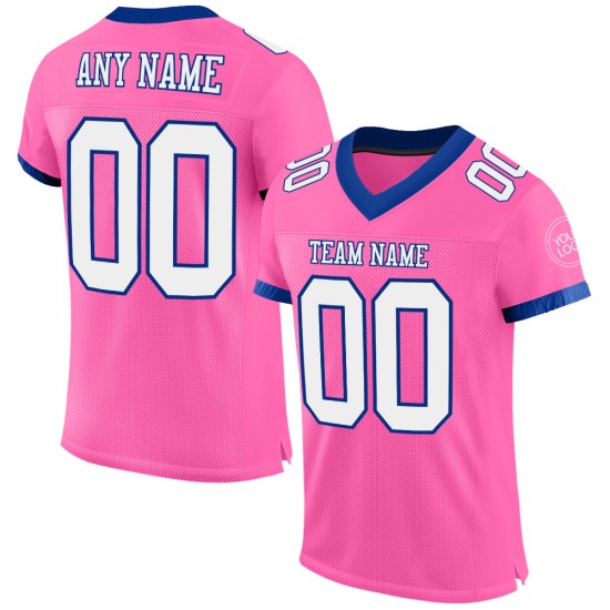 Fußballtrikot Custom Mesh Authentic Weiß-Royal Pink Fußballtrikot Custom Mesh Authentic Weiß-Royal Pink