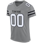 Graues Mesh-Trikot Football Authentic Custom Weiß-Schwarz Graues Mesh-Trikot Football Authentic Custom Weiß-Schwarz