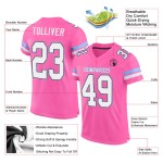 Custom Jersey Authentic Mesh Weiß-Hell Fußball Blau Rosa Custom Jersey Authentic Mesh Weiß-Hell Fußball Blau Rosa