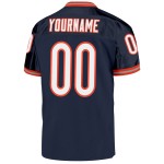 Weiß-Orange Custom Mesh Navy Jersey Throwback Football Authentic Weiß-Orange Custom Mesh Navy Jersey Throwback Football Authentic