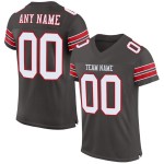 Weiß-Rotes Jersey Authentic Mesh Custom Pewter Football Weiß-Rotes Jersey Authentic Mesh Custom Pewter Football