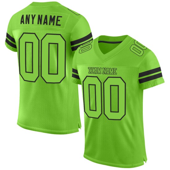 Fußball Grün Grün-Schwarz Authentic Custom Jersey Neon Mesh Neon Fußball Grün Grün-Schwarz Authentic Custom Jersey Neon Mesh Neon