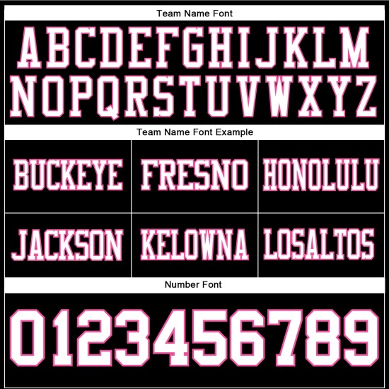 Mesh Schwarz Weiß-Pink Custom Authentic Fußballtrikot Mesh Schwarz Weiß-Pink Custom Authentic Fußballtrikot