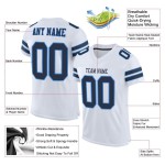 Blaues Fußballtrikot nach Maß Authentic Navy-Pulverweiß Mesh Blaues Fußballtrikot nach Maß Authentic Navy-Pulverweiß Mesh