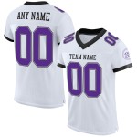 Lila Custom Football Grau-Schwarz Authentic Mesh Jersey Weiß Lila Custom Football Grau-Schwarz Authentic Mesh Jersey Weiß