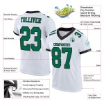 Grün-Schwarzes Football Kelly Custom Mesh Authentic Jersey Weiß Grün-Schwarzes Football Kelly Custom Mesh Authentic Jersey Weiß