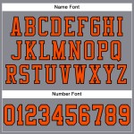 Mesh Authentic Graues Custom Orange-Schwarzes Fußballtrikot Mesh Authentic Graues Custom Orange-Schwarzes Fußballtrikot