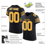 Mesh-Trikot Gold-Weiß Schwarz Custom Authentic Football Mesh-Trikot Gold-Weiß Schwarz Custom Authentic Football