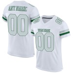 Weiß Fußball Silber-Grün Mesh Authentic Jersey Custom Weiß Fußball Silber-Grün Mesh Authentic Jersey Custom