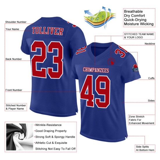 Royal Football Rot-Weiß Mesh Trikot Authentic Custom Royal Football Rot-Weiß Mesh Trikot Authentic Custom