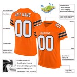 Jersey Mesh Weiß-Schwarz Custom Authentic Football Orange Jersey Mesh Weiß-Schwarz Custom Authentic Football Orange