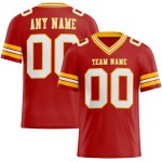 Weiß-Gold Mesh Rot Custom Jersey Authentic Football Weiß-Gold Mesh Rot Custom Jersey Authentic Football