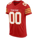 Weiß-Gold Mesh Fußball Custom Authentic Jersey Scarlet Weiß-Gold Mesh Fußball Custom Authentic Jersey Scarlet