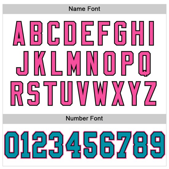 Throwback Teal Authentic Football Trikot Weiß Schwarz-Pink Custom Mesh Throwback Teal Authentic Football Trikot Weiß Schwarz-Pink Custom Mesh