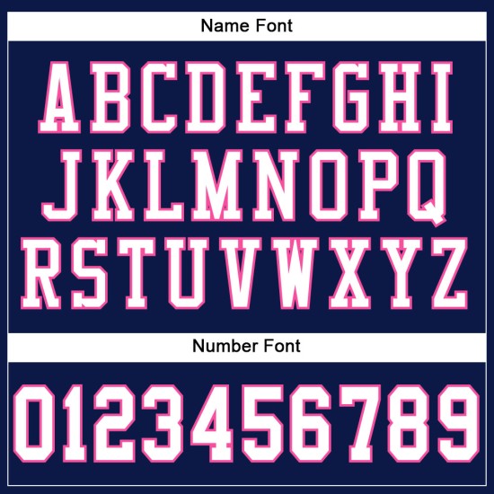 Jersey Mesh Navy Weiß-Rosa Custom Football Authentic Jersey Mesh Navy Weiß-Rosa Custom Football Authentic