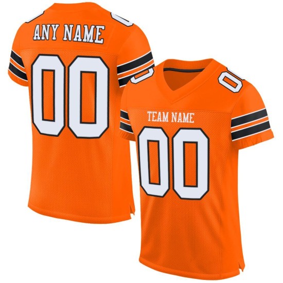 Jersey Mesh Weiß-Schwarz Custom Authentic Football Orange Jersey Mesh Weiß-Schwarz Custom Authentic Football Orange