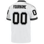 Authentic Mesh Custom Jersey Throwback Football Schwarz-Grau Weiß Authentic Mesh Custom Jersey Throwback Football Schwarz-Grau Weiß